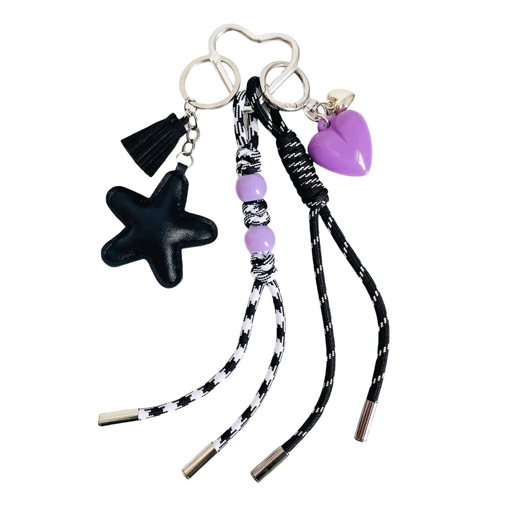 6099 Cute Star Braided Keychain Bag Charms for Handbag Purse Backpack